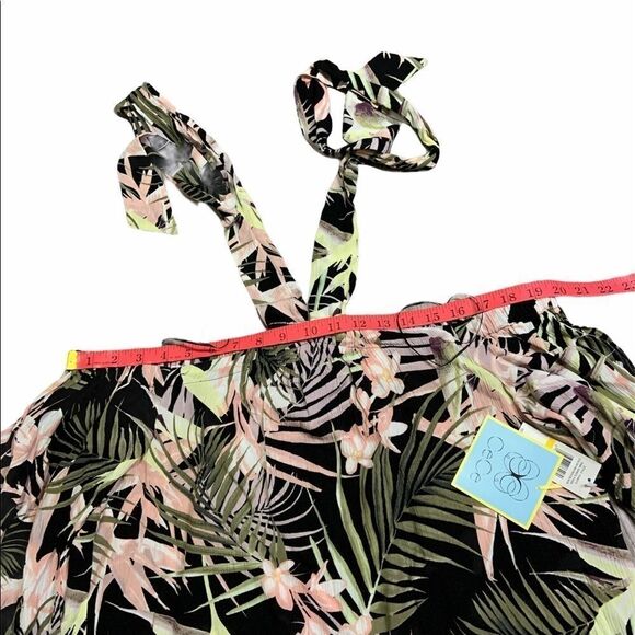 𝅺cece Tropical Off The Shoulder Halter Long Sleeve - Picture 7 of 12